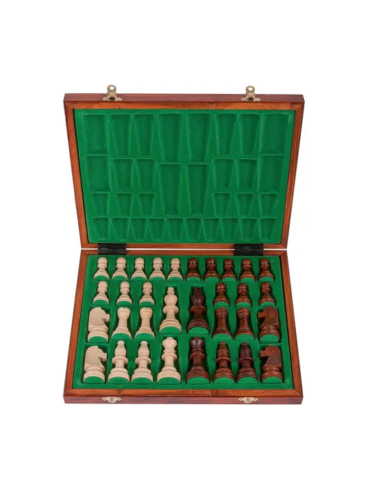Schachfiguren - Staunton 5 + Koffer Lux