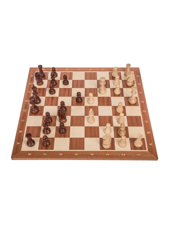 Scacchi in legno Set No 6 - Mogano Lux