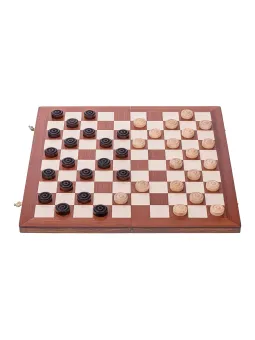 Damespiel 100 - Feld - Mahagoni