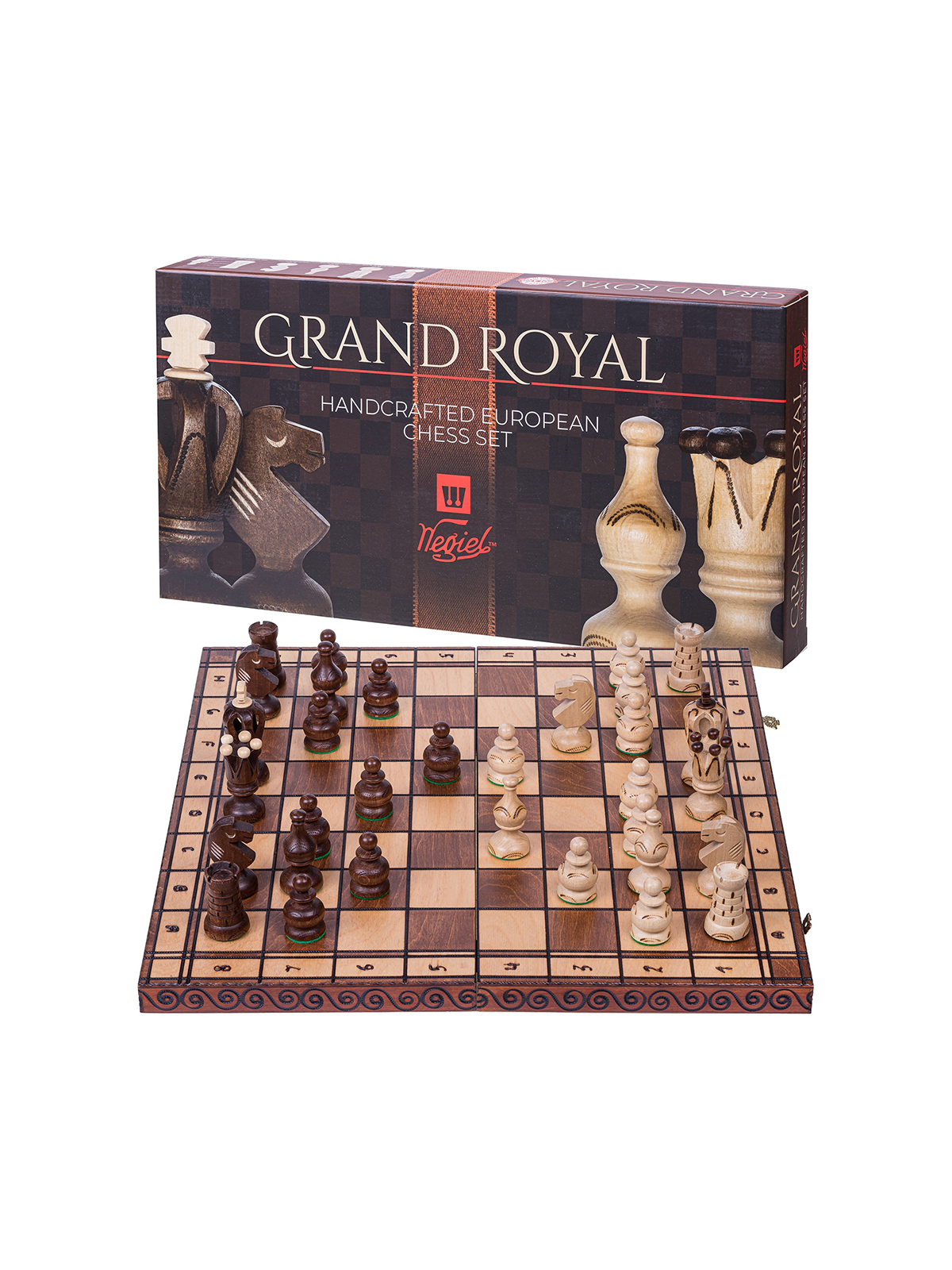 SQUARE - Szachy Drewniane  Grand Royal + 2 x Hetman