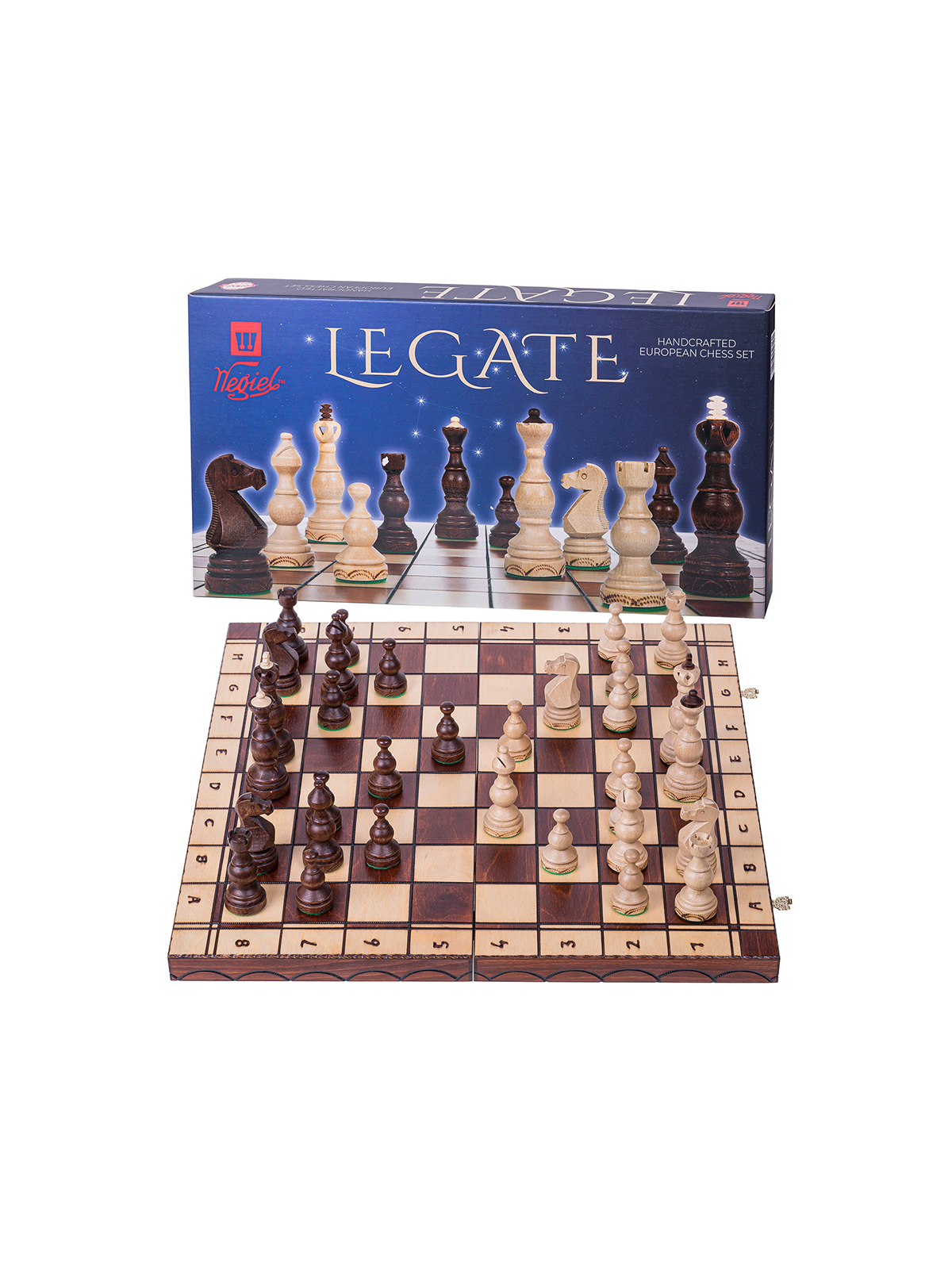 SQUARE - Szachy Drewniane Legate + 2 x Hetman