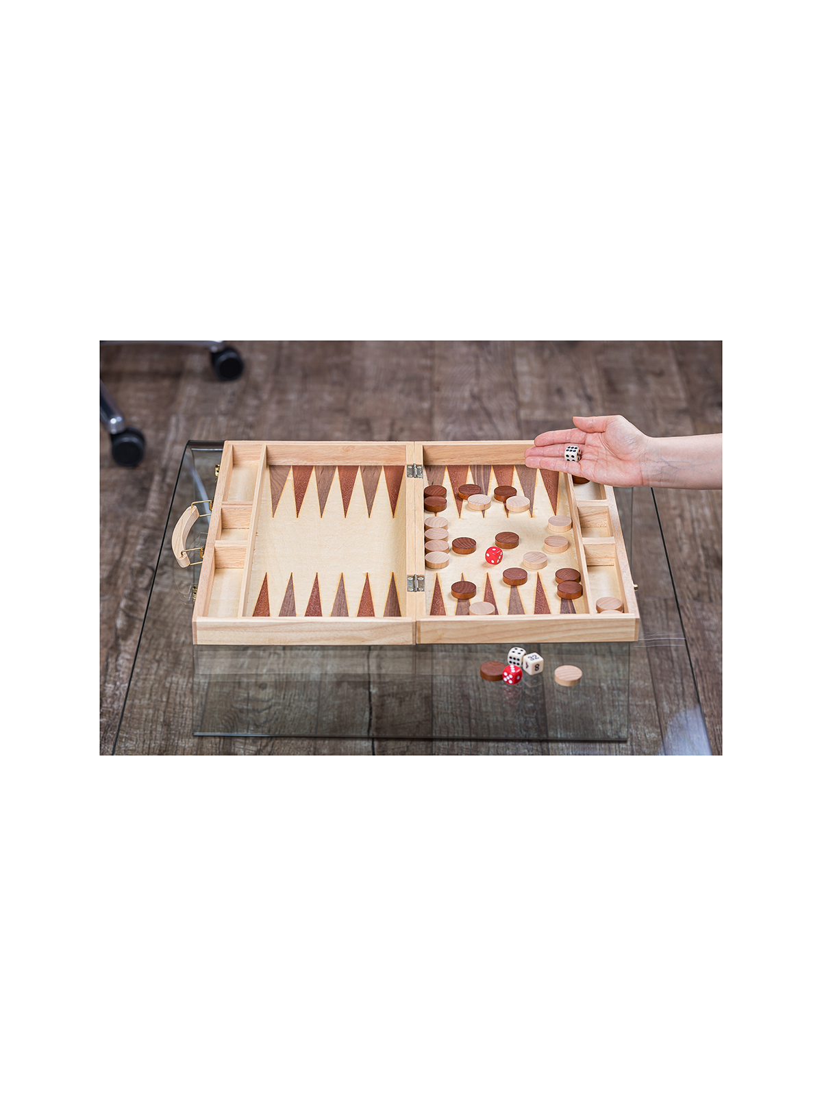SQUARE Negozio - Backgammon 447 - Faggio