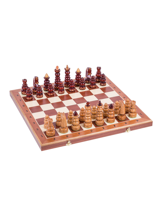SQUARE - Échecs en bois Byzance - Sculpté