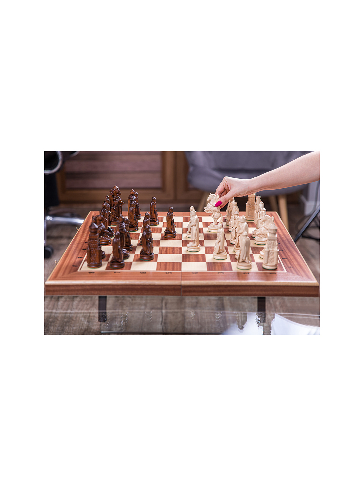 SQUARE - Scacchi in legno - Danubio - Mogano