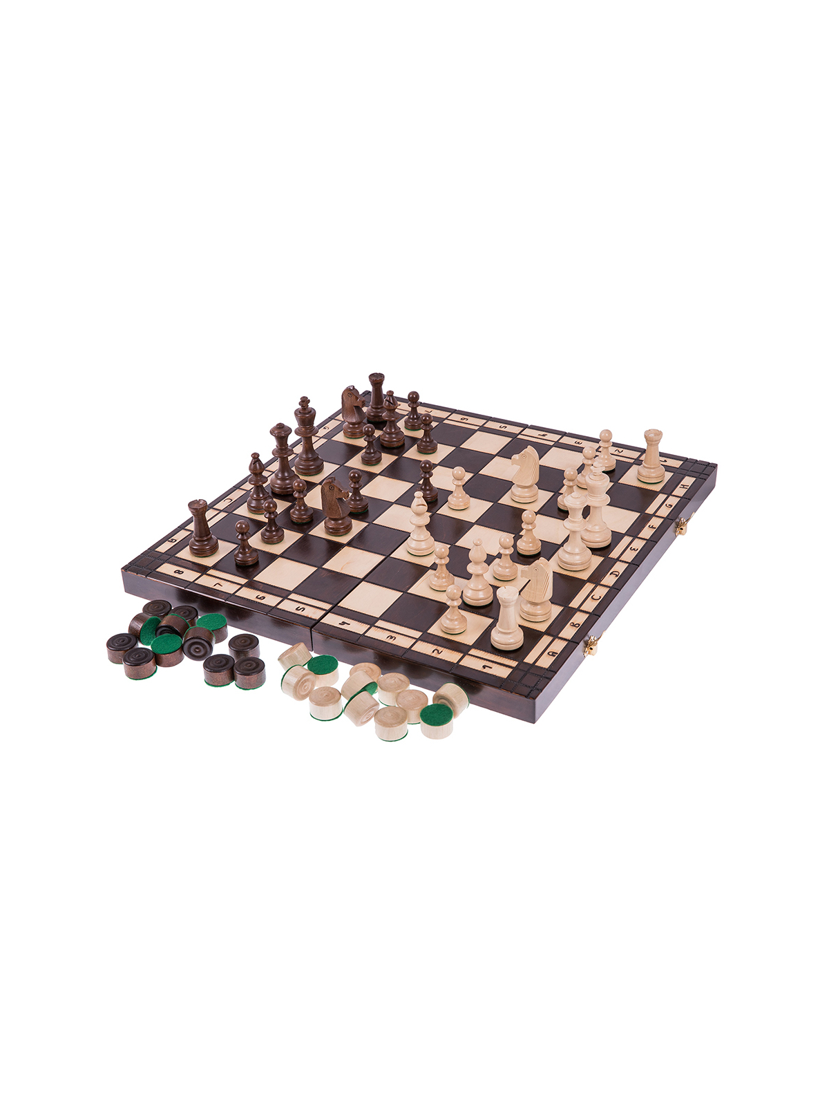 SQUARE - 2 in 1 - Échecs + Dames - XL