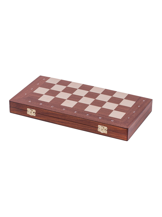 SQUARE - 2 in 1 - Échecs + Dames - L - Acajou