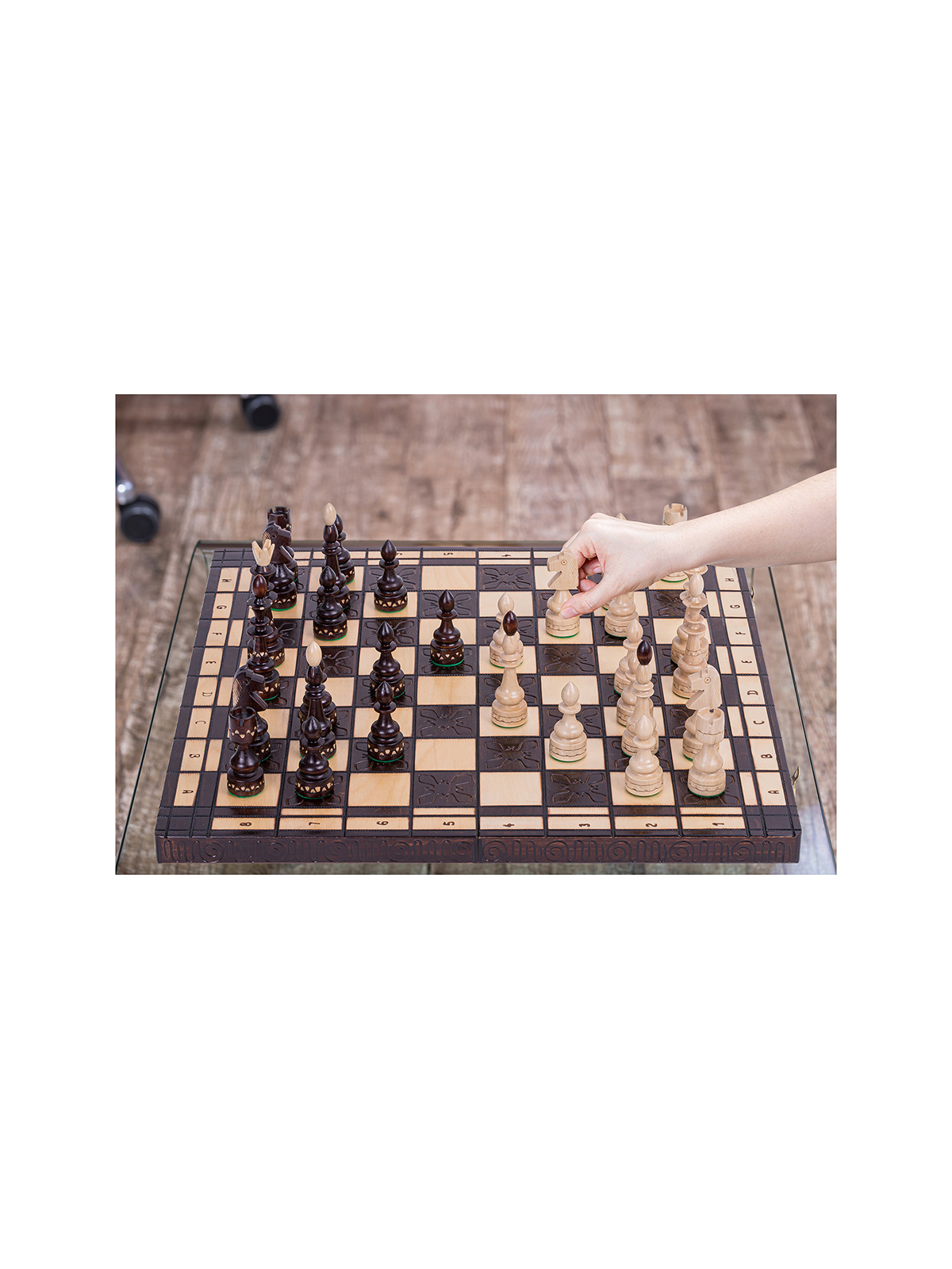 SQUARE - Wooden Chess Set - Indio