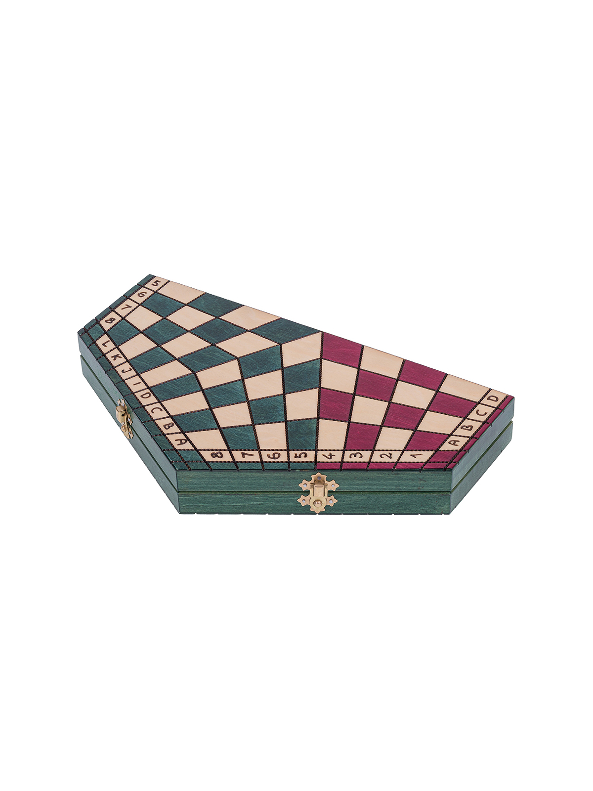 SQUARE - Echecs en bois pour 3 personnes - Grande