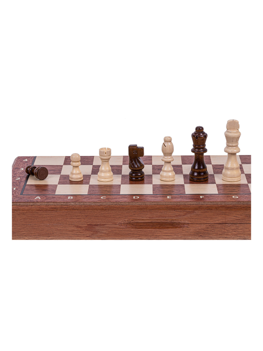 SQUARE - Chess Magnetic 380 - Mahogany - Online Chess Shop
