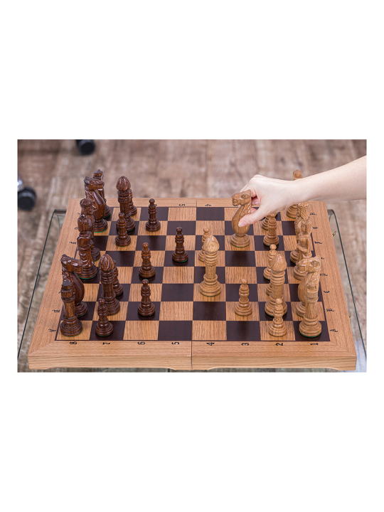 SQUARE - Échecs en bois Espagne - Sculpté