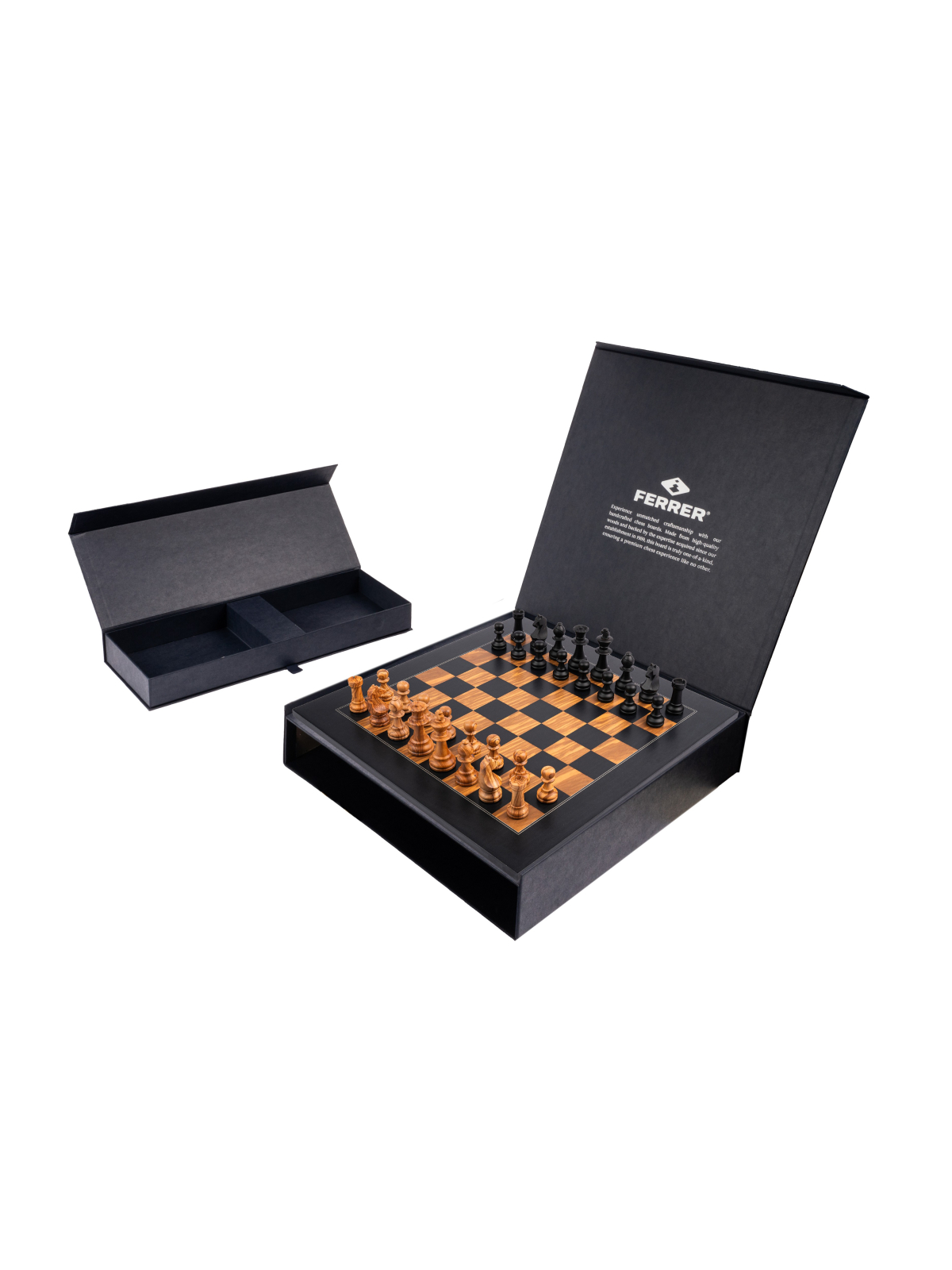 SQUARE - Tienda de ajedrez - Negro Olivo Deluxe - Juego de ajedrez