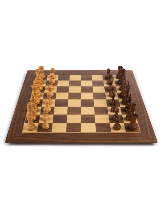 SQUARE- Online Chess Shop - Walnut Barcelona Deluxe - Chess Set