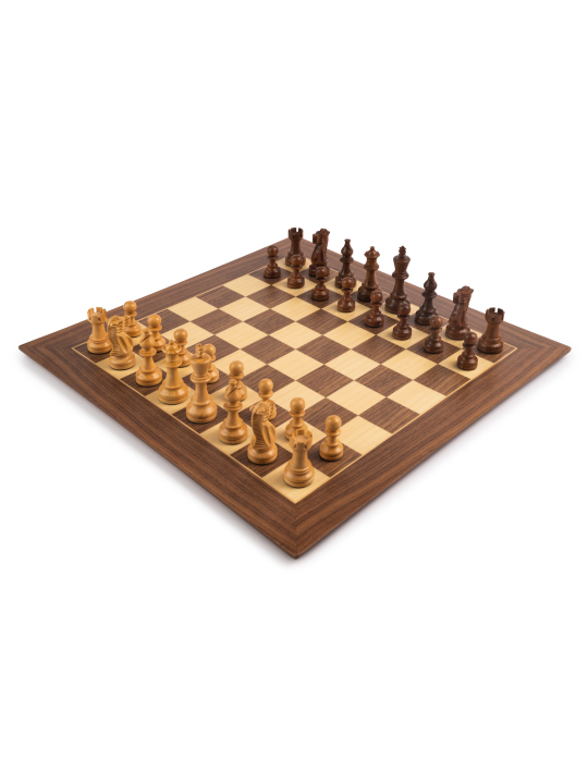 SQUARE- Online Chess Shop - Walnut Barcelona Deluxe - Chess Set