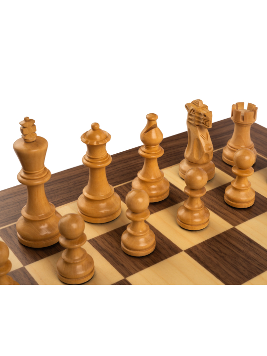 SQUARE- Online Chess Shop - Walnut Barcelona Deluxe - Chess Set