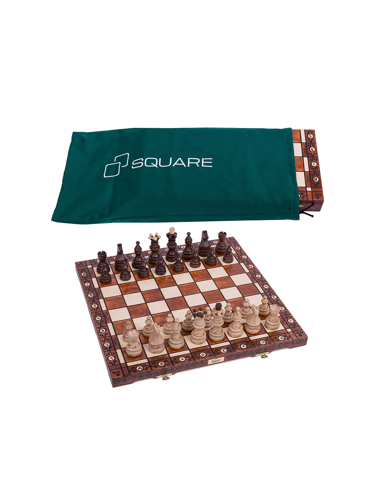 SQUARE - Echecs en bois Imperator + Sac