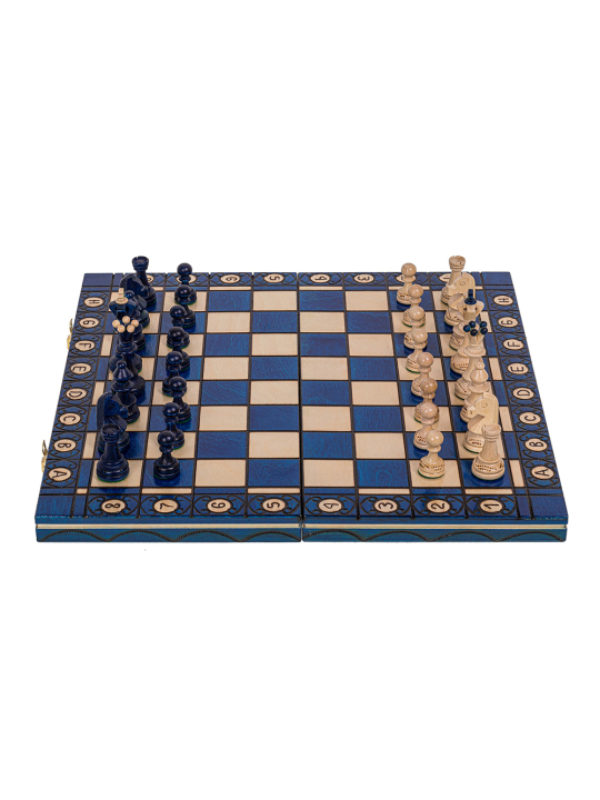 SQUARE - Szachy drewniane Senator Blue - sklep - square-game.mom