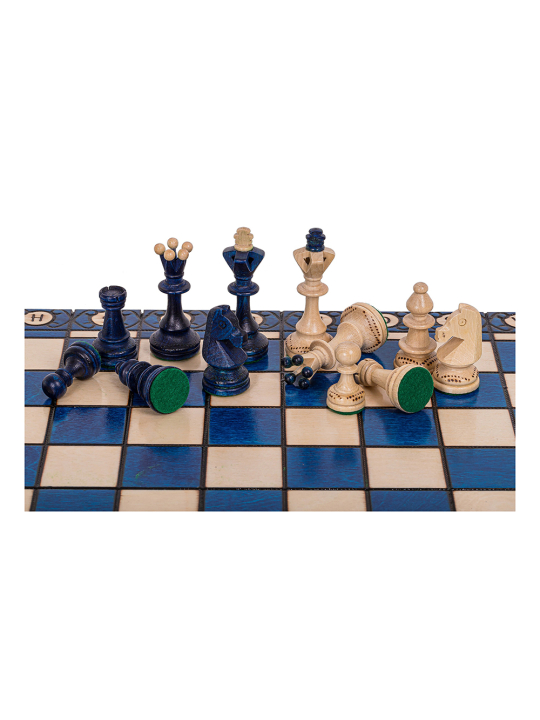 SQUARE - Szachy drewniane Senator Blue - sklep - square-game.mom
