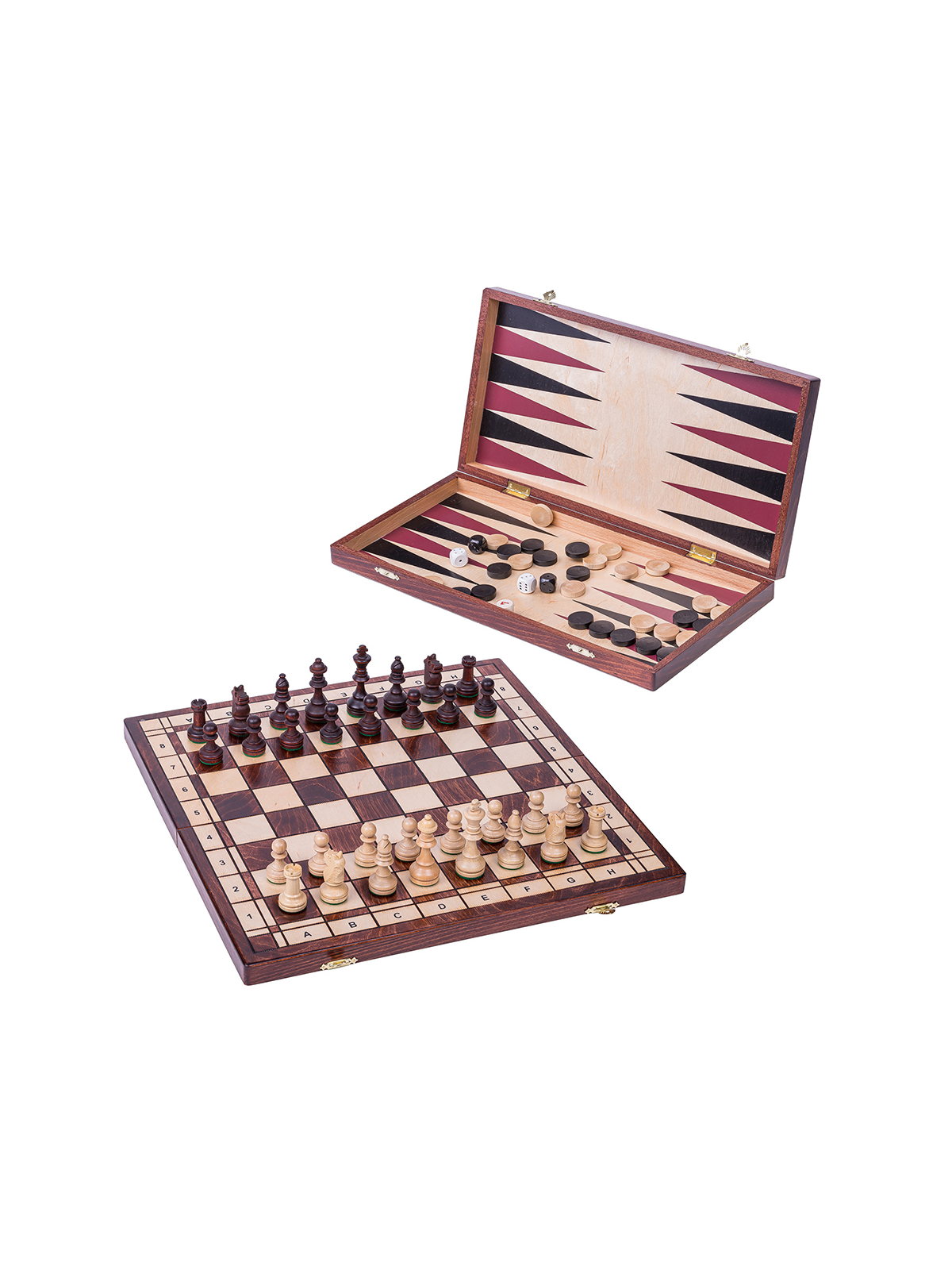 SQUARE - Gioco 3 in 1 Senator - Scacchi + Dama + Backgammon