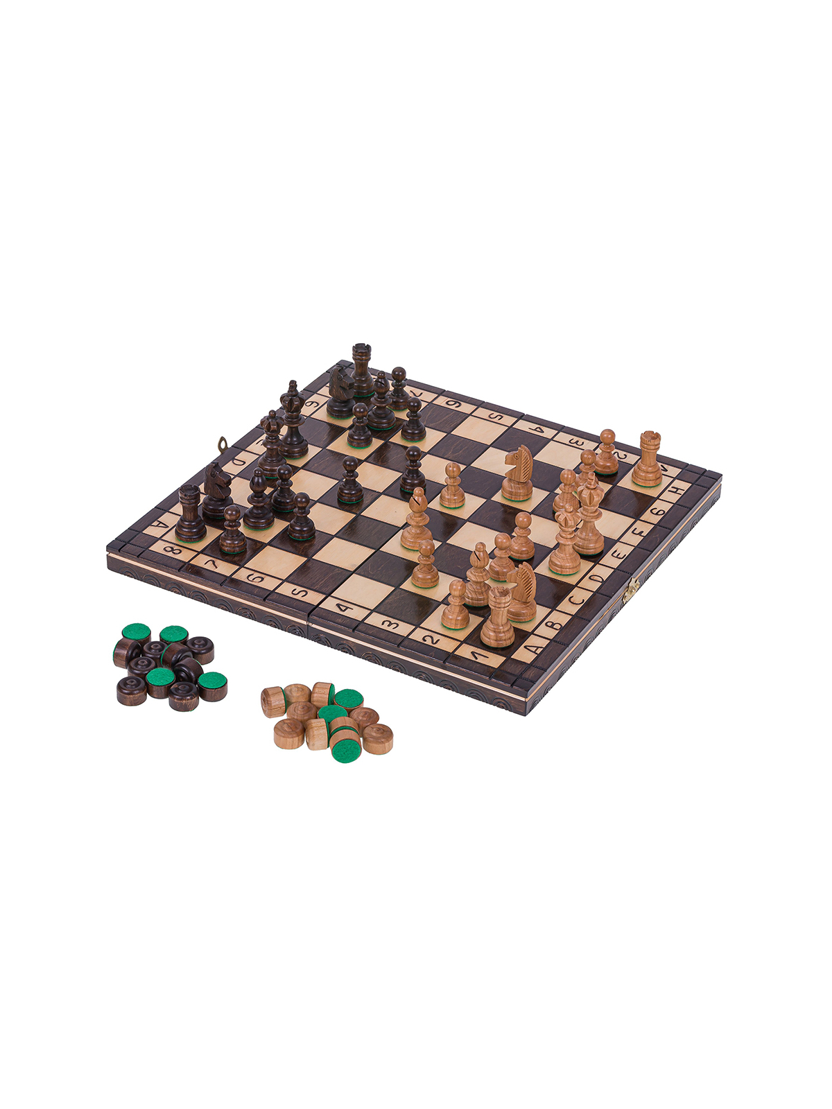 SQUARE - 2 in 1 - Échecs + Dames - L