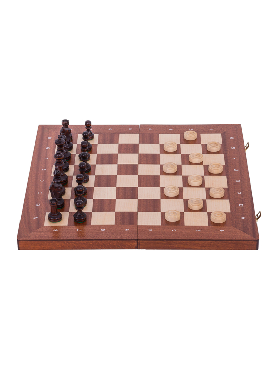 SQUARE - Ajedrez + Damas - XL - Caoba
