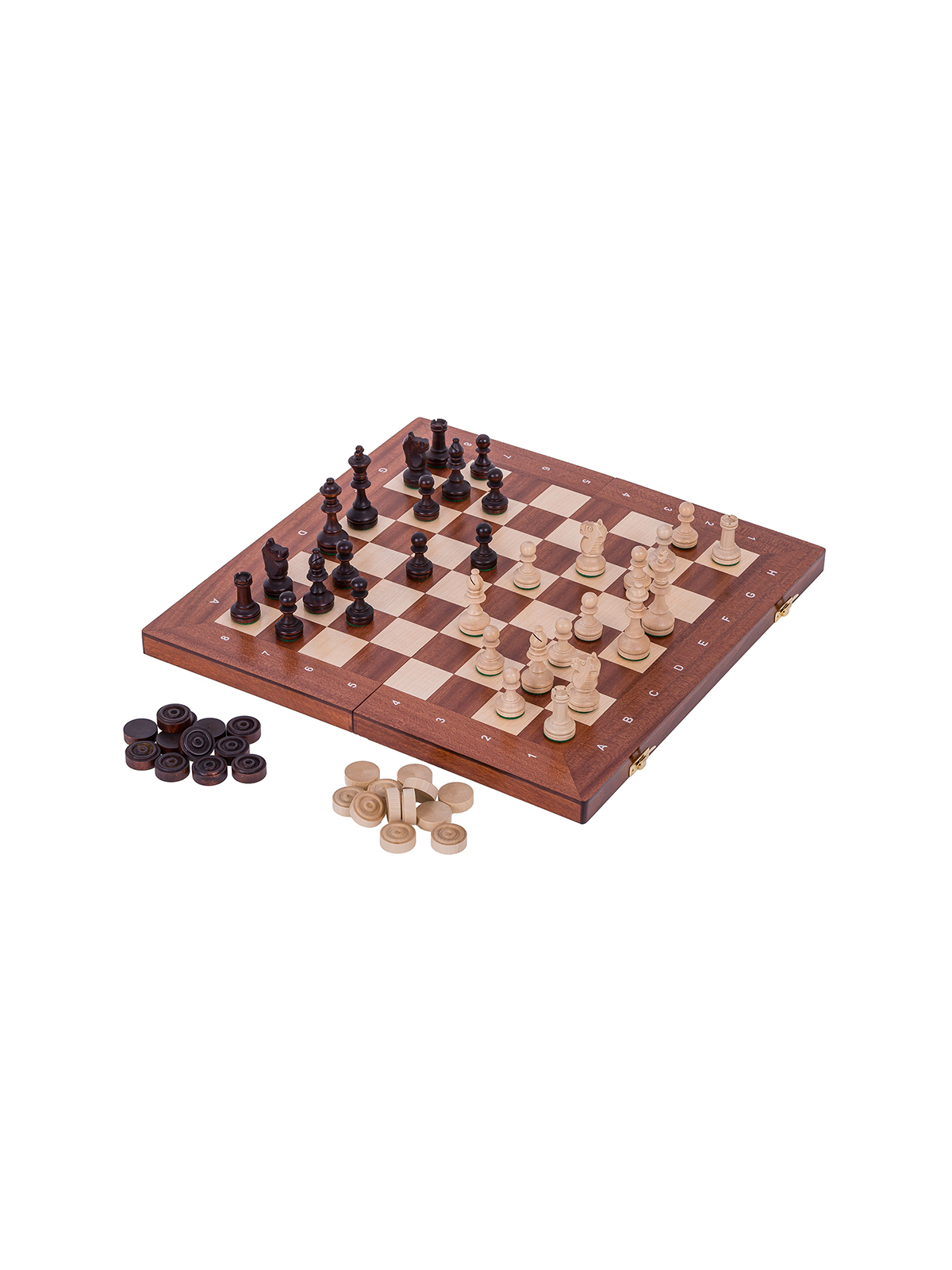 SQUARE - Ajedrez + Damas - XL - Caoba