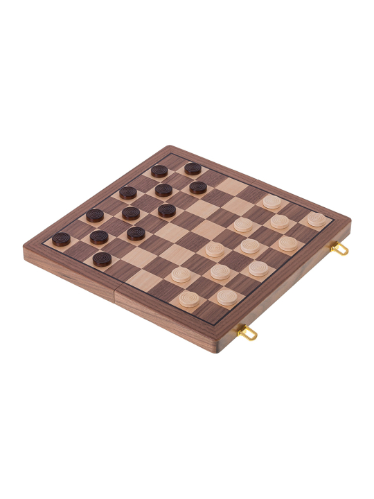 SQUARE - Schach Dame Magnetisch 380 - Nuss - Online Schach Shop