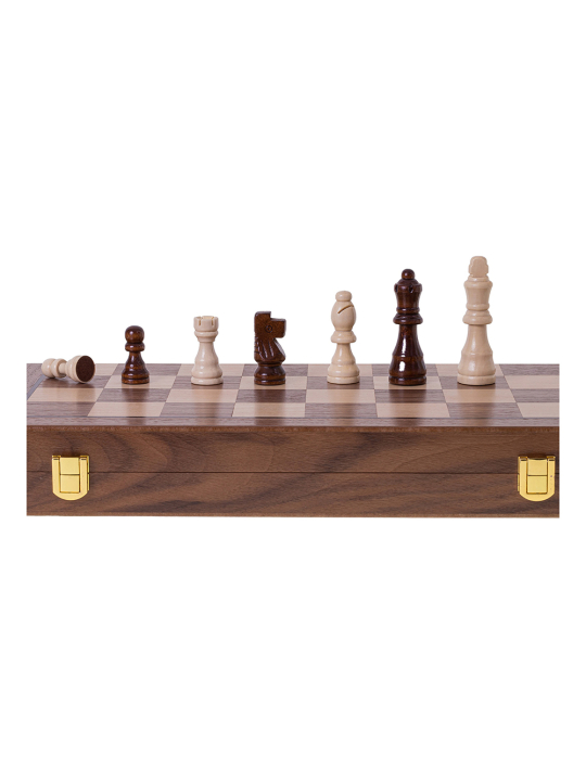 SQUARE - Schach Dame Magnetisch 380 - Nuss - Online Schach Shop