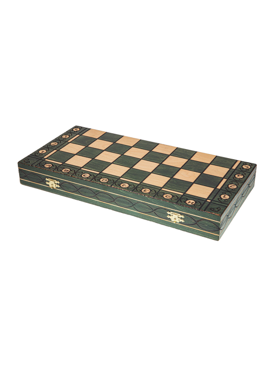 SQUARE - Szachy drewniane Senator Green- sklep - square-game.mom