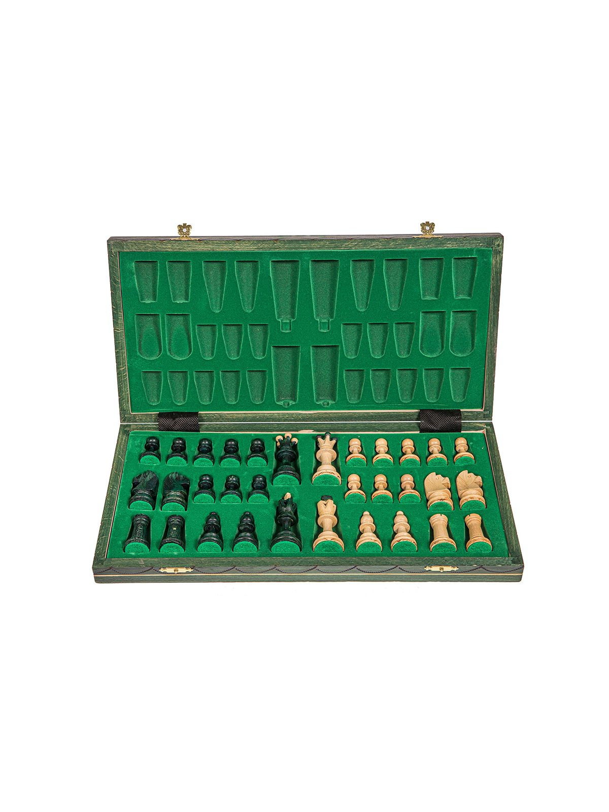 SQUARE - Szachy drewniane Senator Green- sklep - square-game.mom