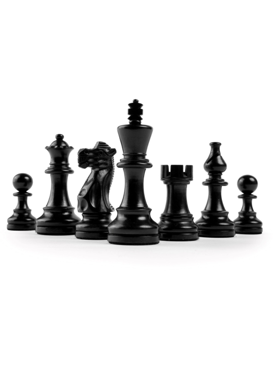 SQUARE - Negozio di scacchi - Pezzi di scacchi Nero Deluxe 3.75 Ferr