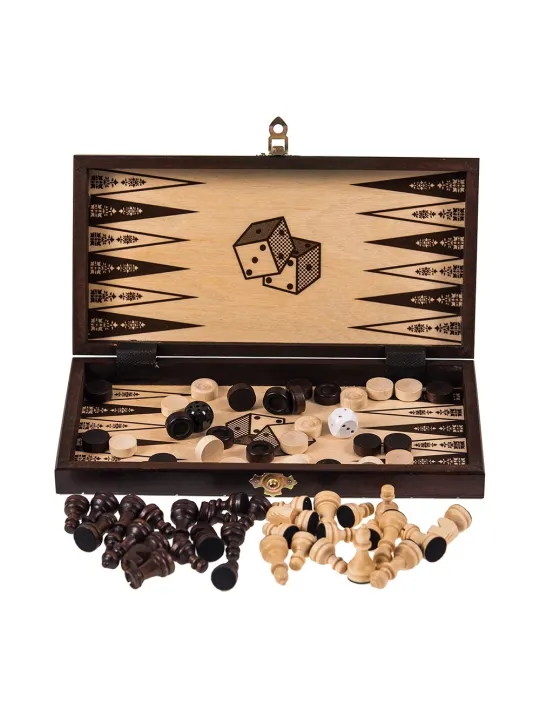 Gra LION Mini - Szachy + Warcaby + Backgammon