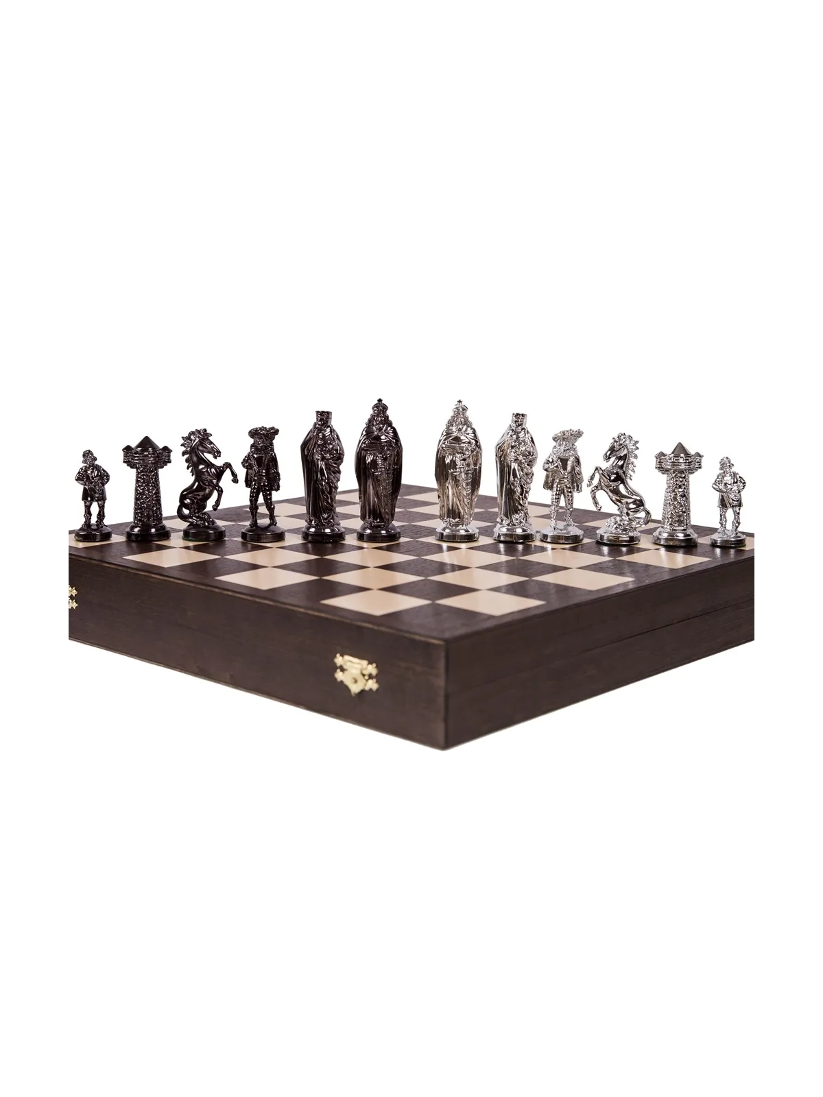 Schachfiguren Mittelalter - Silver Edition