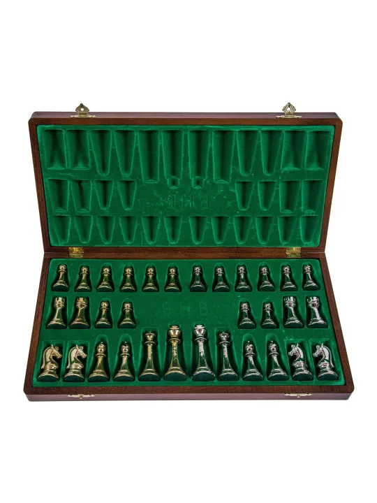 Chess Tournament No 4 - Mahogany / Metal