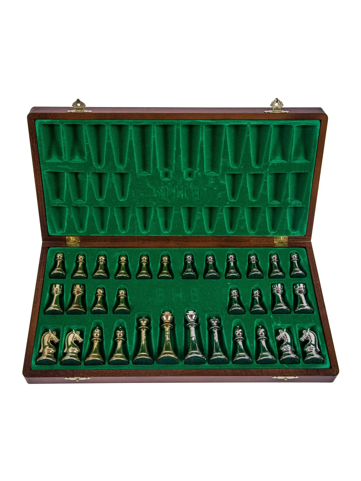 Chess Tournament No 4 - Mahogany / Metal